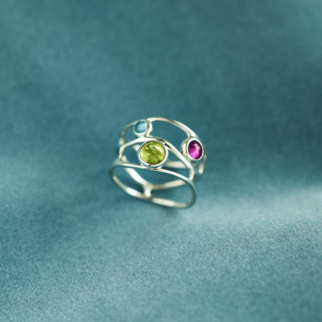 Triple Stone Cocktail Ring