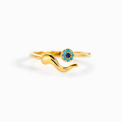 Evil Eye Ring, Italian Horn Ring