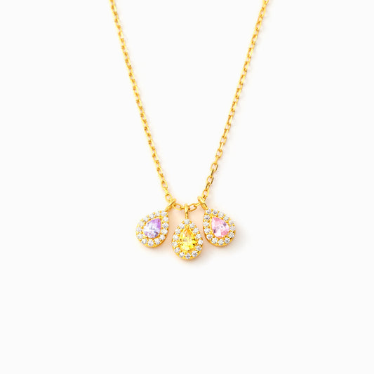 1-14 Tear Drop Birthstone Necklace