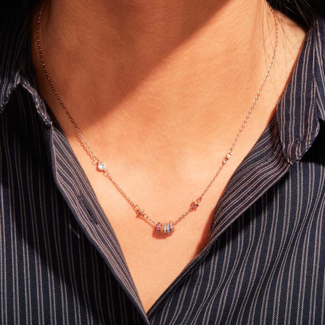 You Are A Rainbow Spacer Necklace
