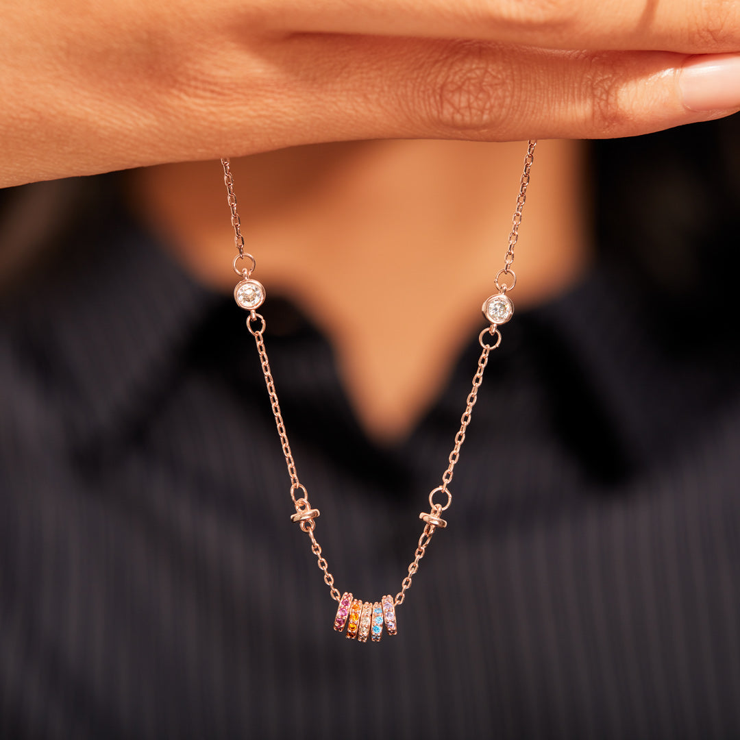 You Are A Rainbow Spacer Necklace