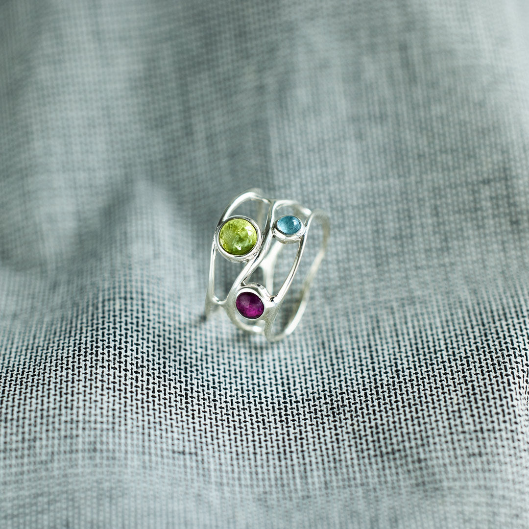 Triple Stone Cocktail Ring