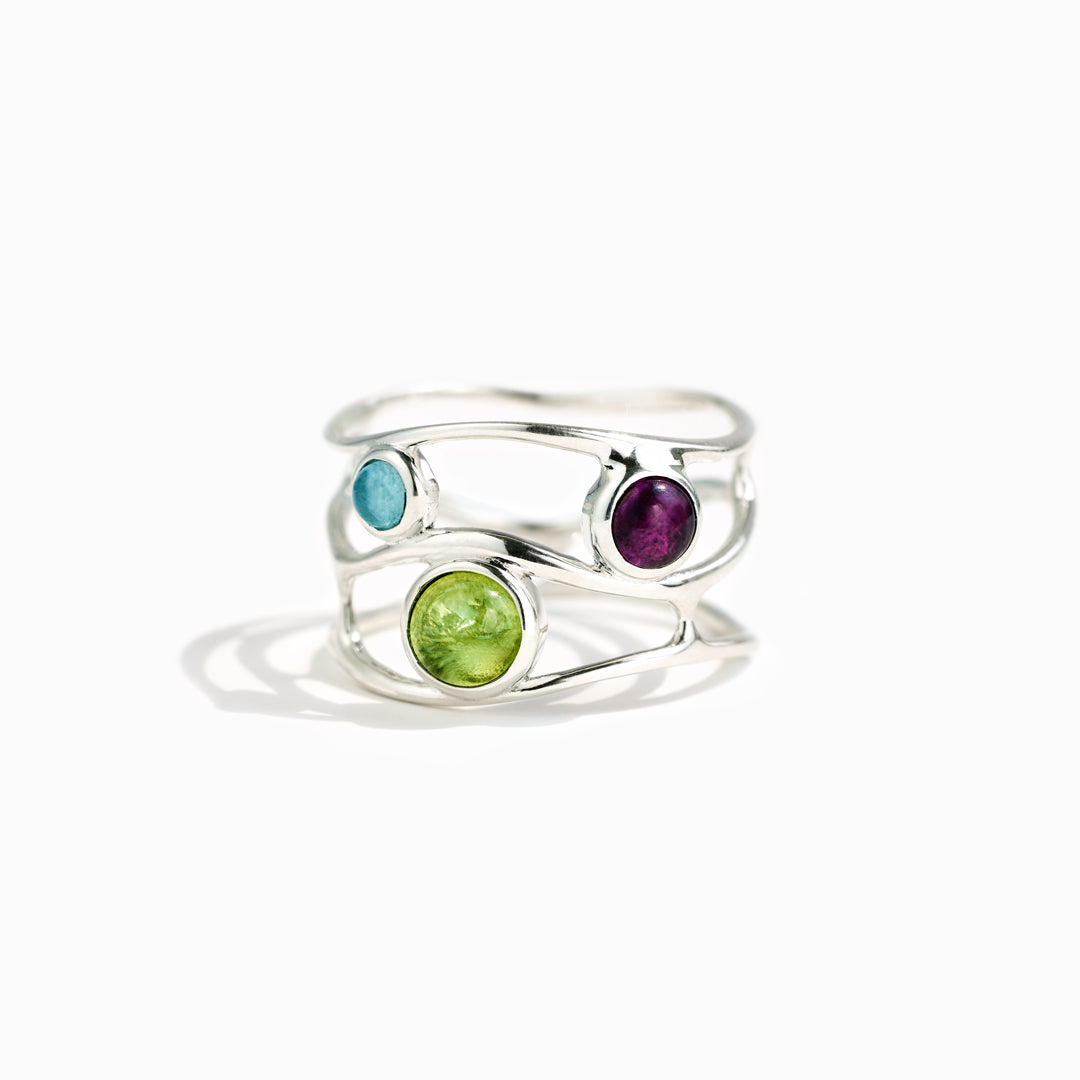 Triple Stone Cocktail Ring