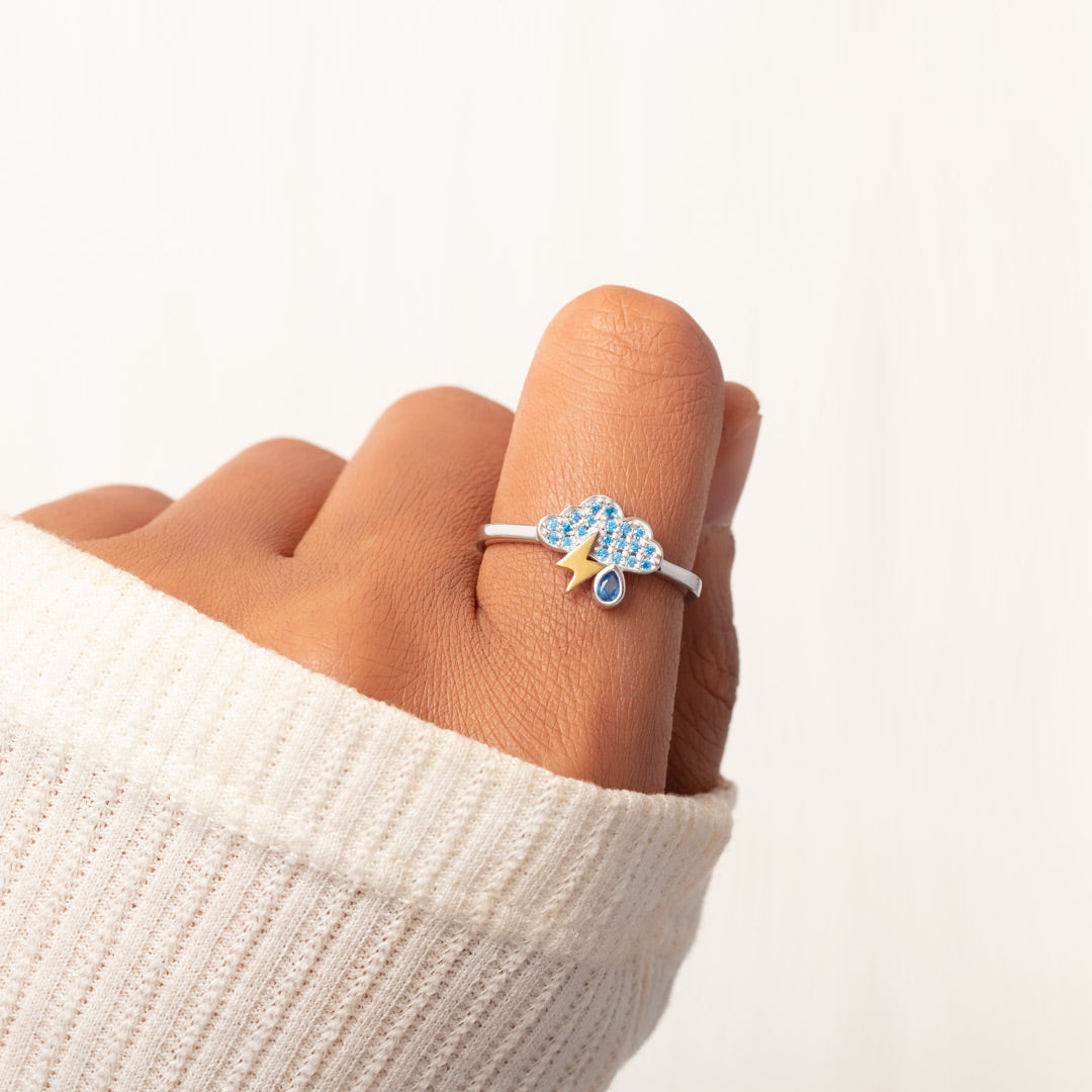 Dance in the Rain Stormy Cloud Ring