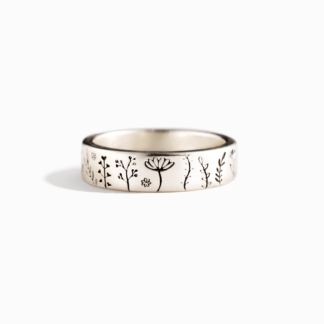 You Belong Among the Wildflowers Floral Blossom Ring