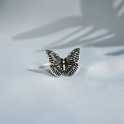 Black Butterfly Ring