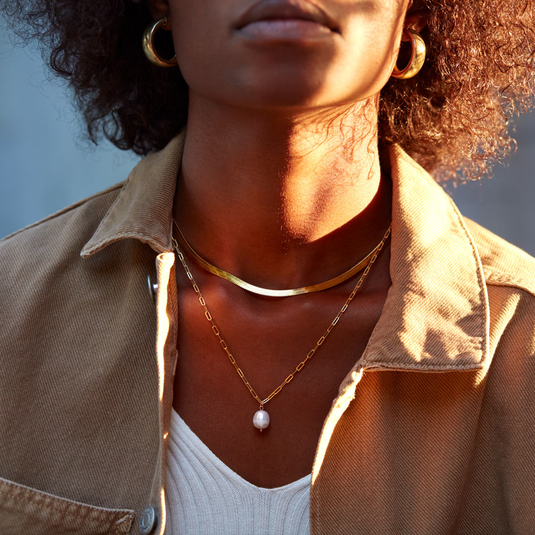 Pearl Layered Necklace Set