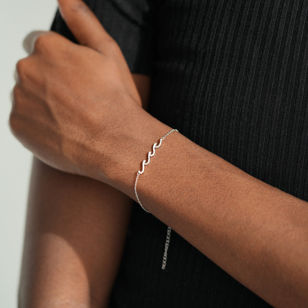 I Will Go Through Storms With You Triple Wave Bracelet