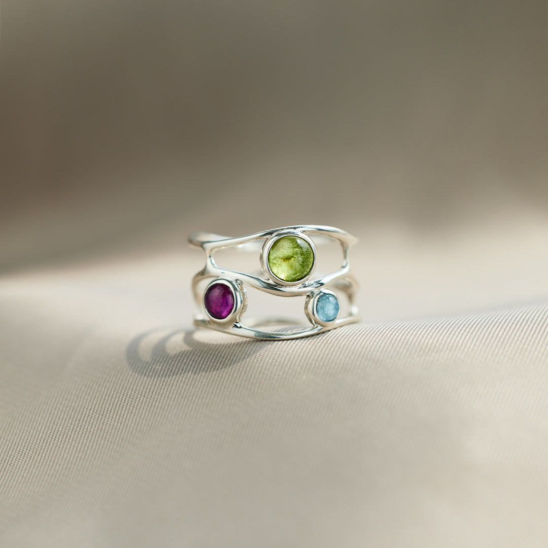 Triple Stone Cocktail Ring