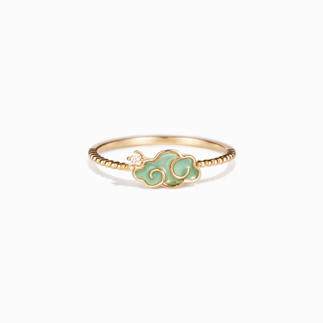 Enamel Auspicious Cloud Ring