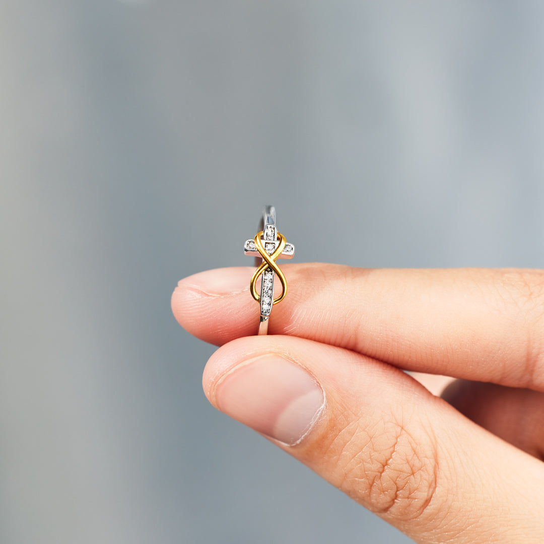 Gods' Promises Are Forever Infinity Cross Ring-Christian Religious Gift