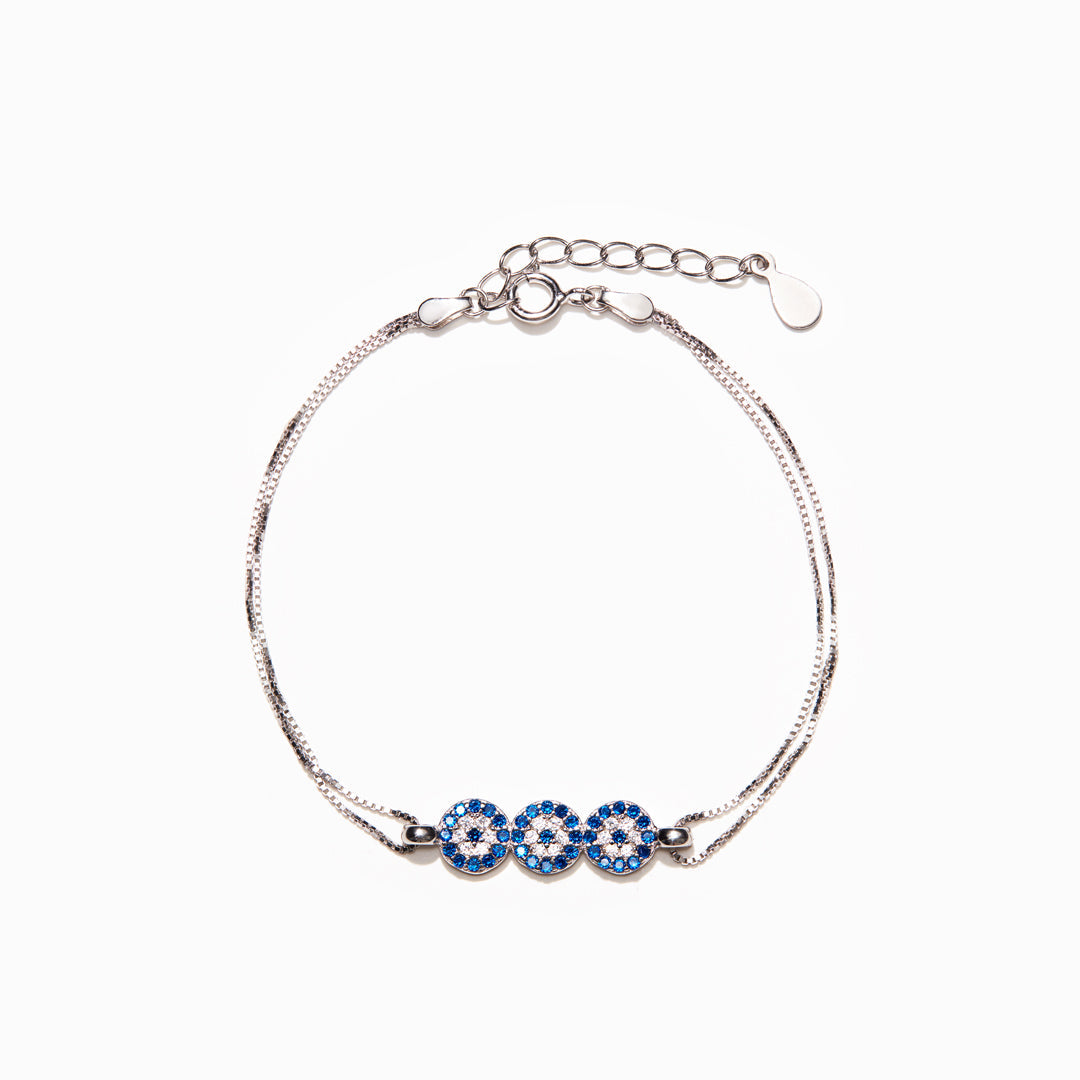 Triple Evil Eye Bracelet