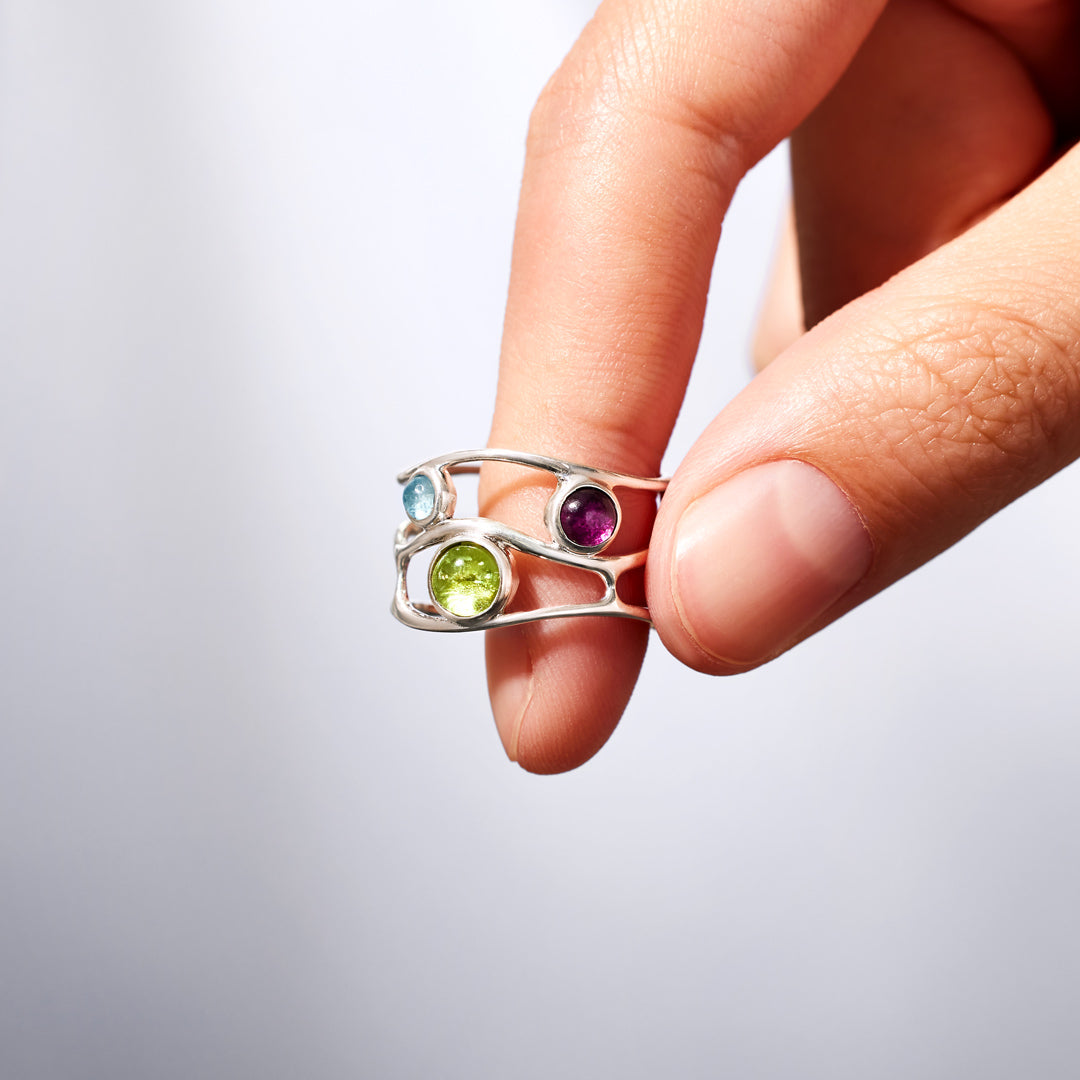 Triple Stone Cocktail Ring