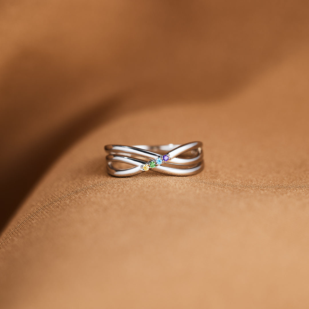 1-6 Birthstones Infinity Ring