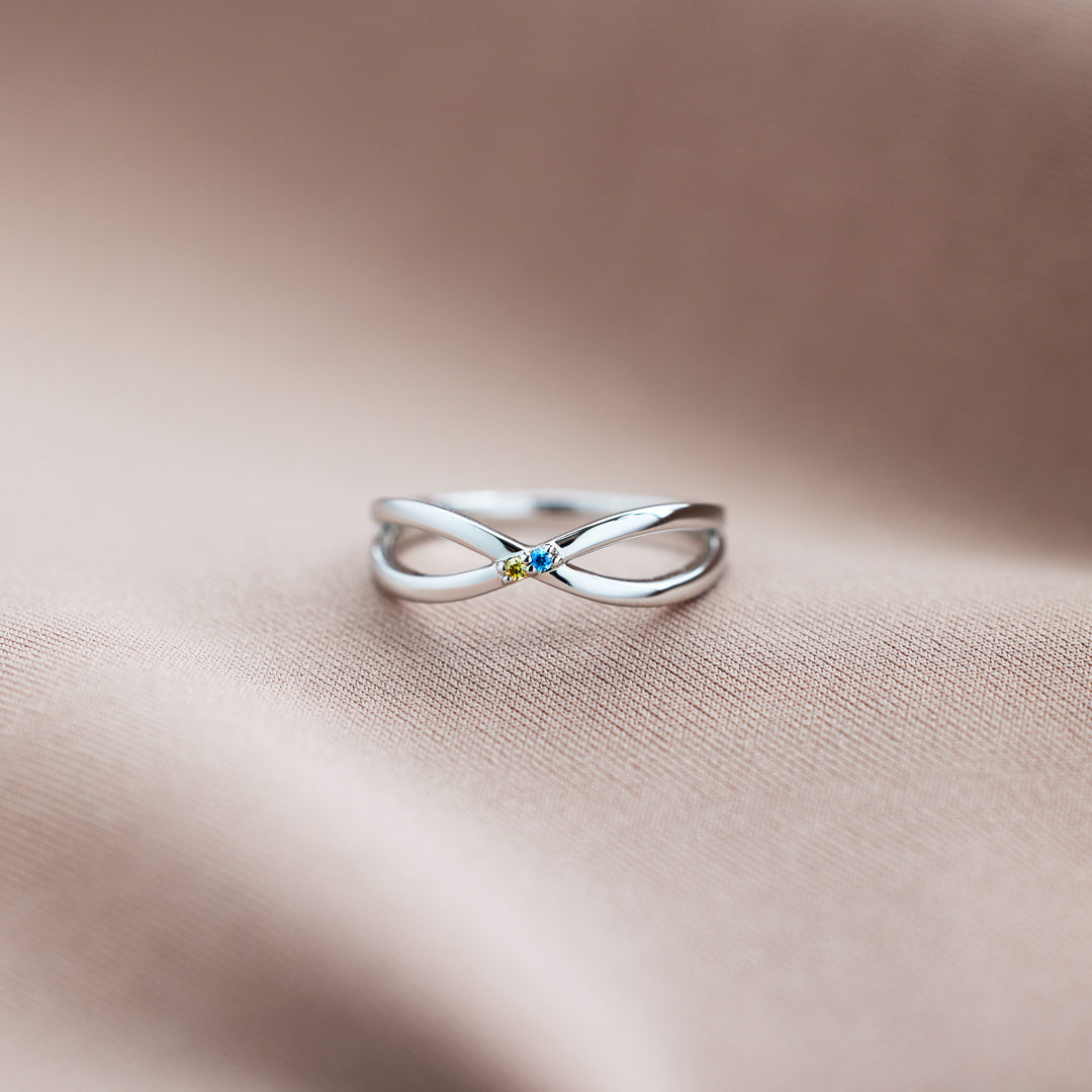 1-6 Birthstones Infinity Ring
