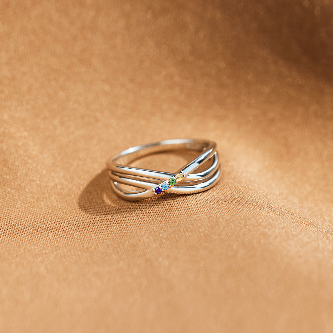 1-6 Birthstones Infinity Ring