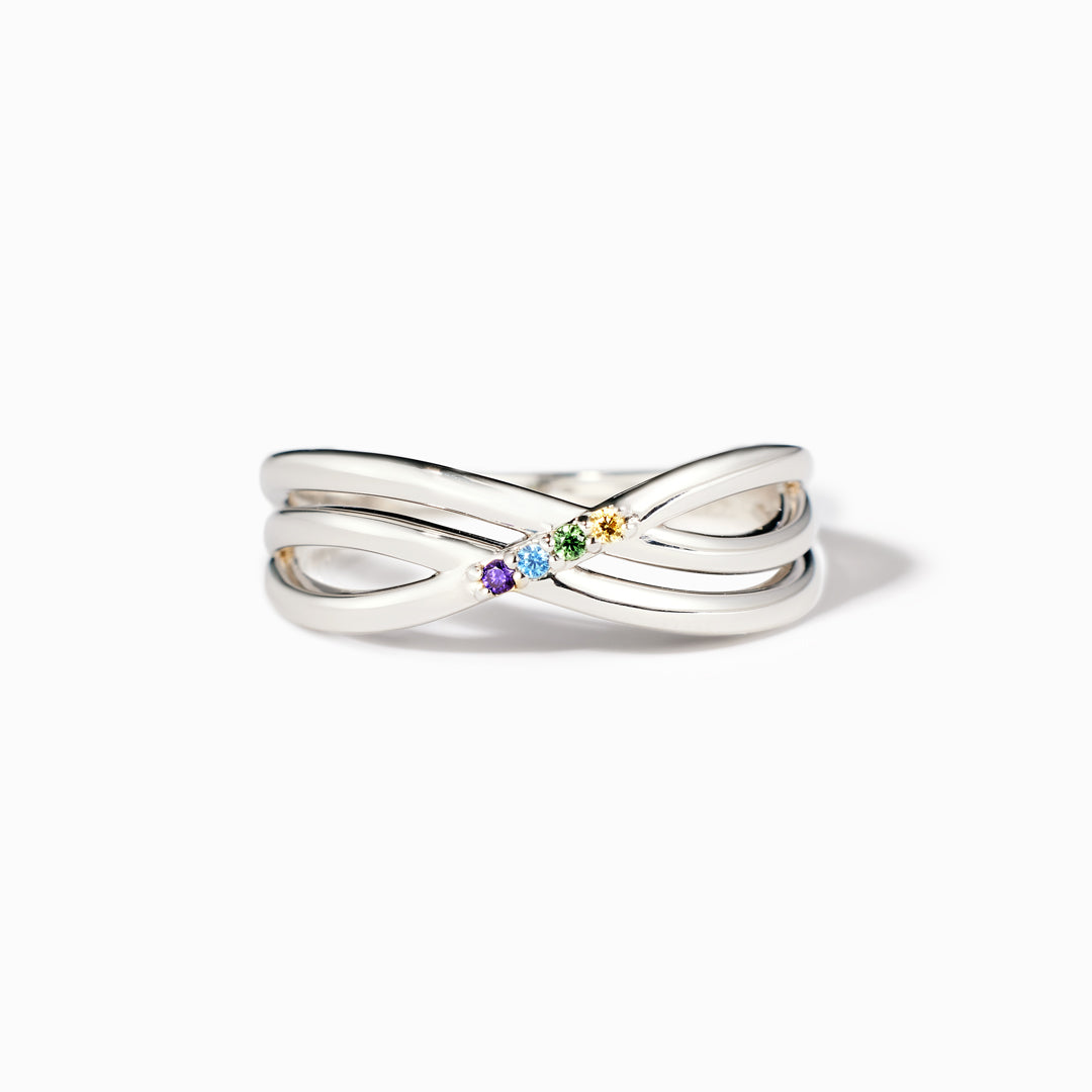 1-6 Birthstones Infinity Ring