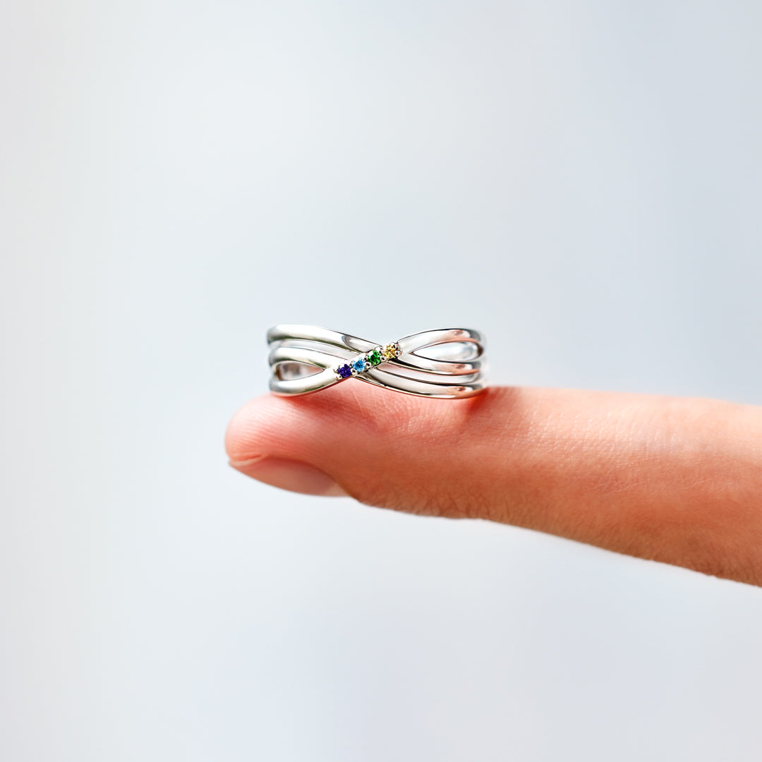 1-6 Birthstones Infinity Ring