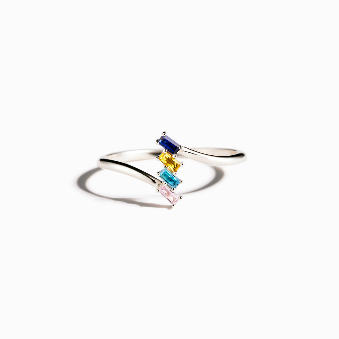 1-5 Birthstones Baguette Cut Ring
