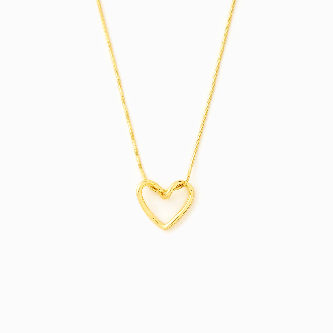 Angel With A Heart Of Gold Heart Charm Necklace