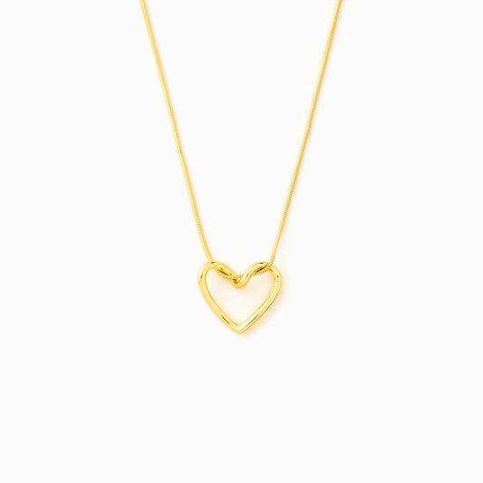 Angel With A Heart Of Gold Heart Charm Necklace