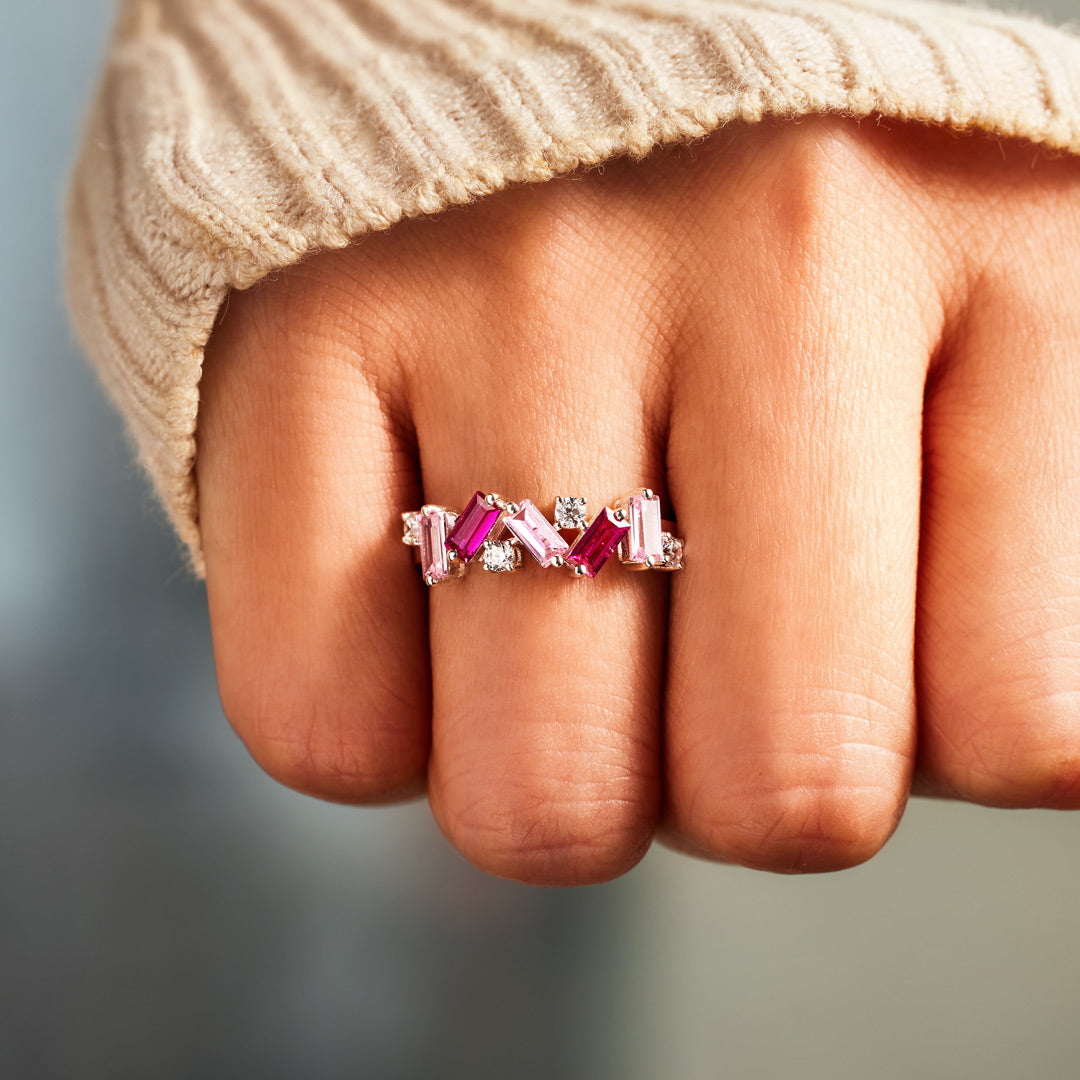 Make Peace Pink Band Ring