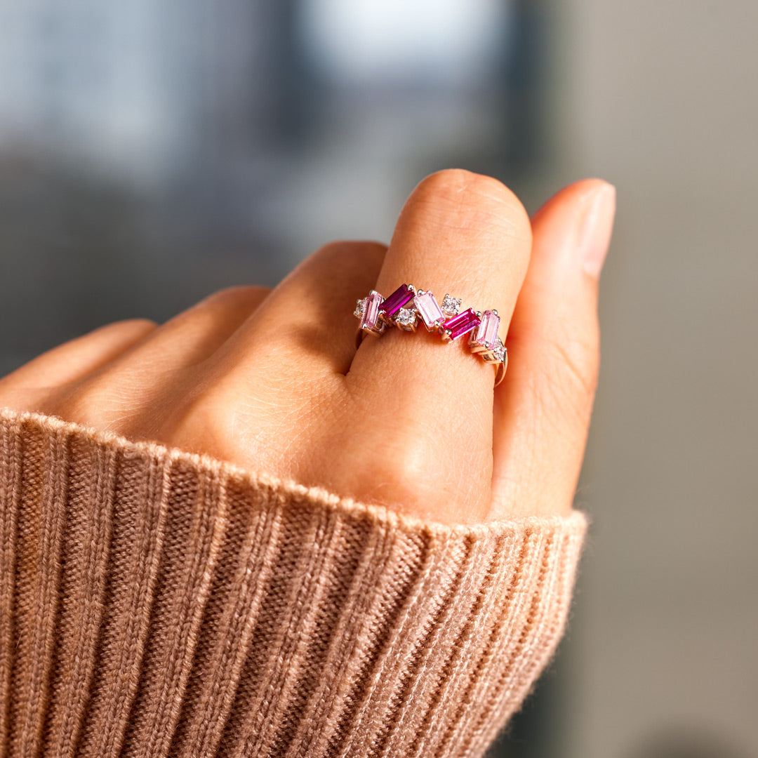 Make Peace Pink Band Ring