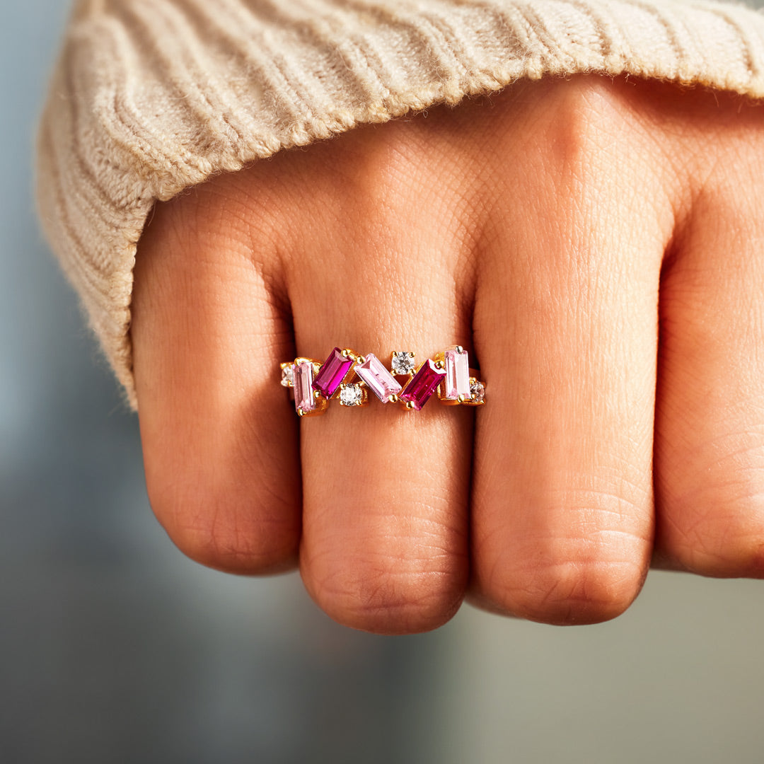 Make Peace Pink Band Ring