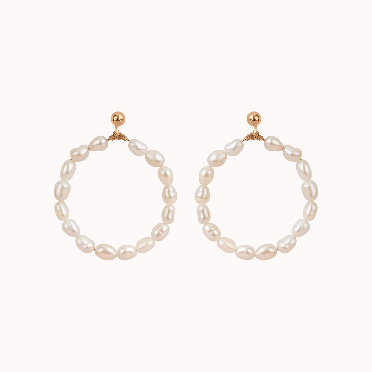 Carina Pearl Hoop Earrings