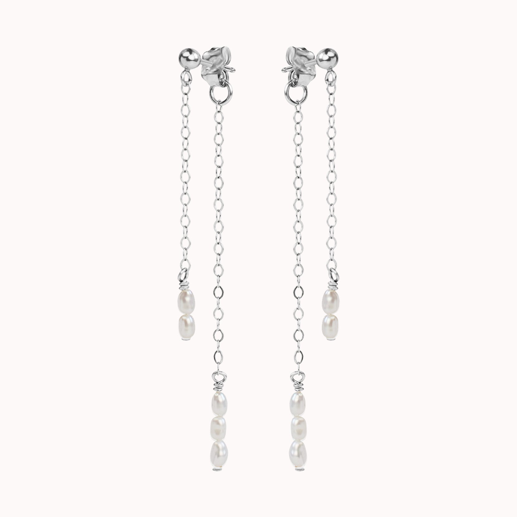 Cordelia Double Pearl Drop Earrings