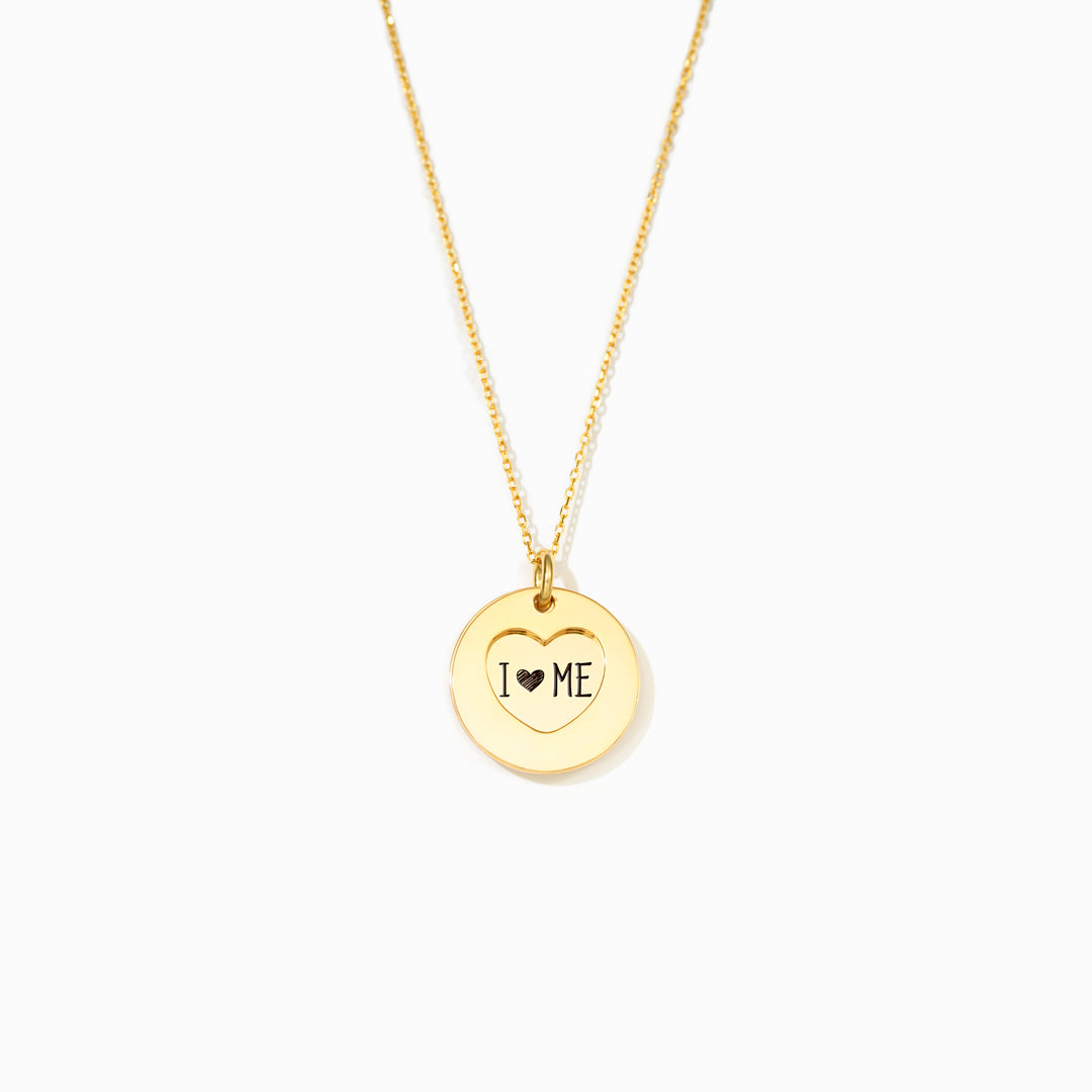I Love Me Duo-Disc Heart Necklace