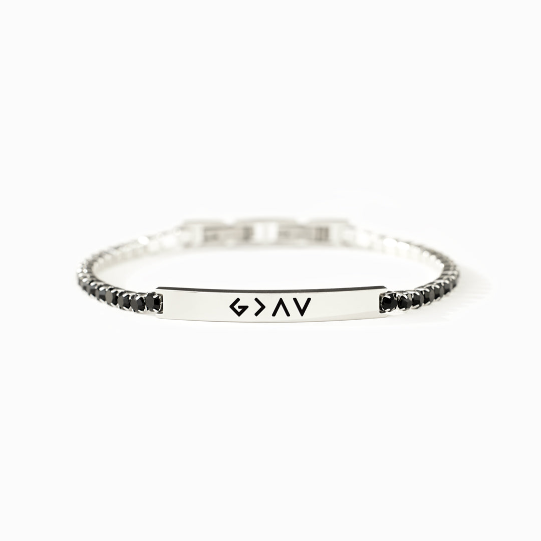 God is Greater than Highs and Lows Crystal Bracelet