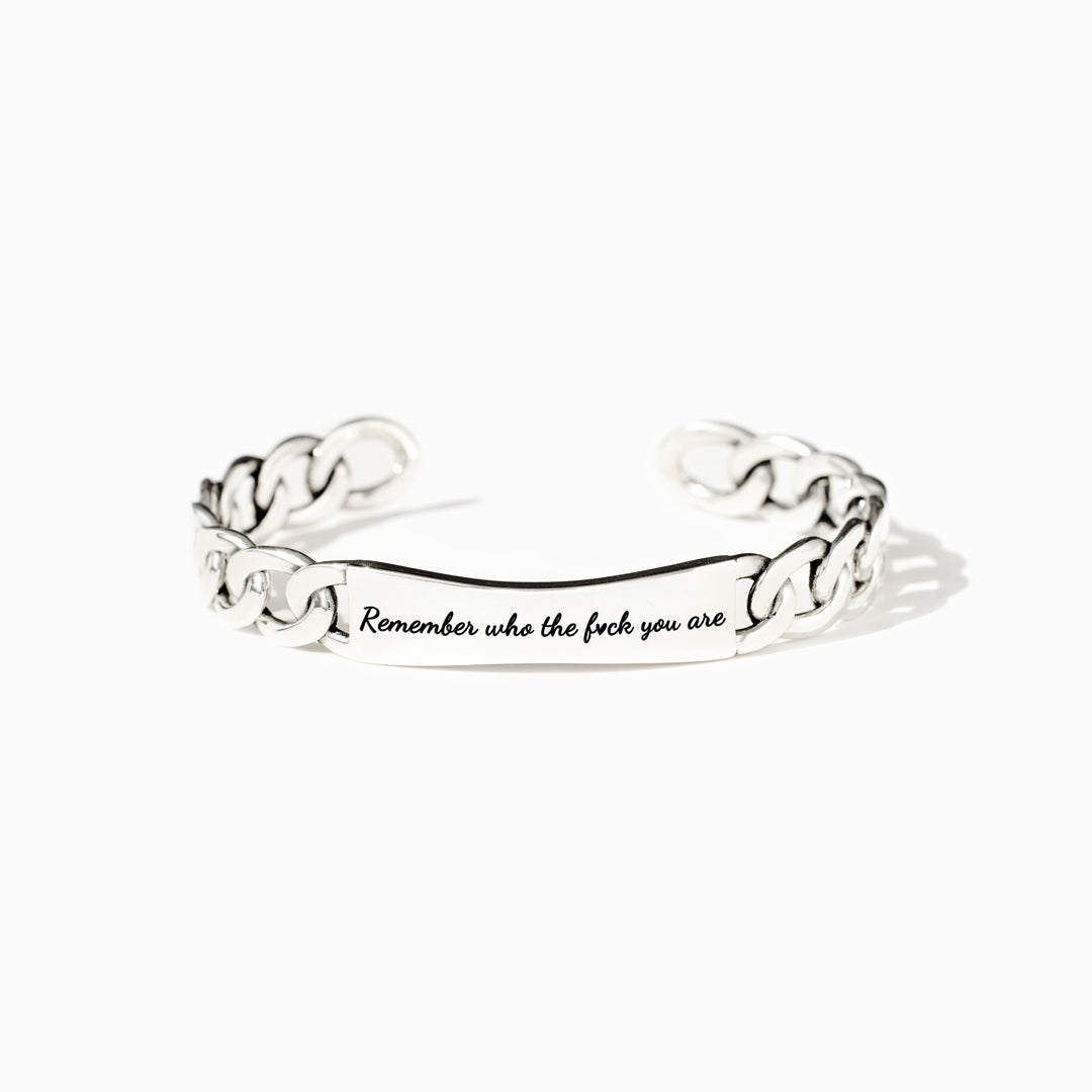 Remember Who The Fuck You Are Braided Bangle