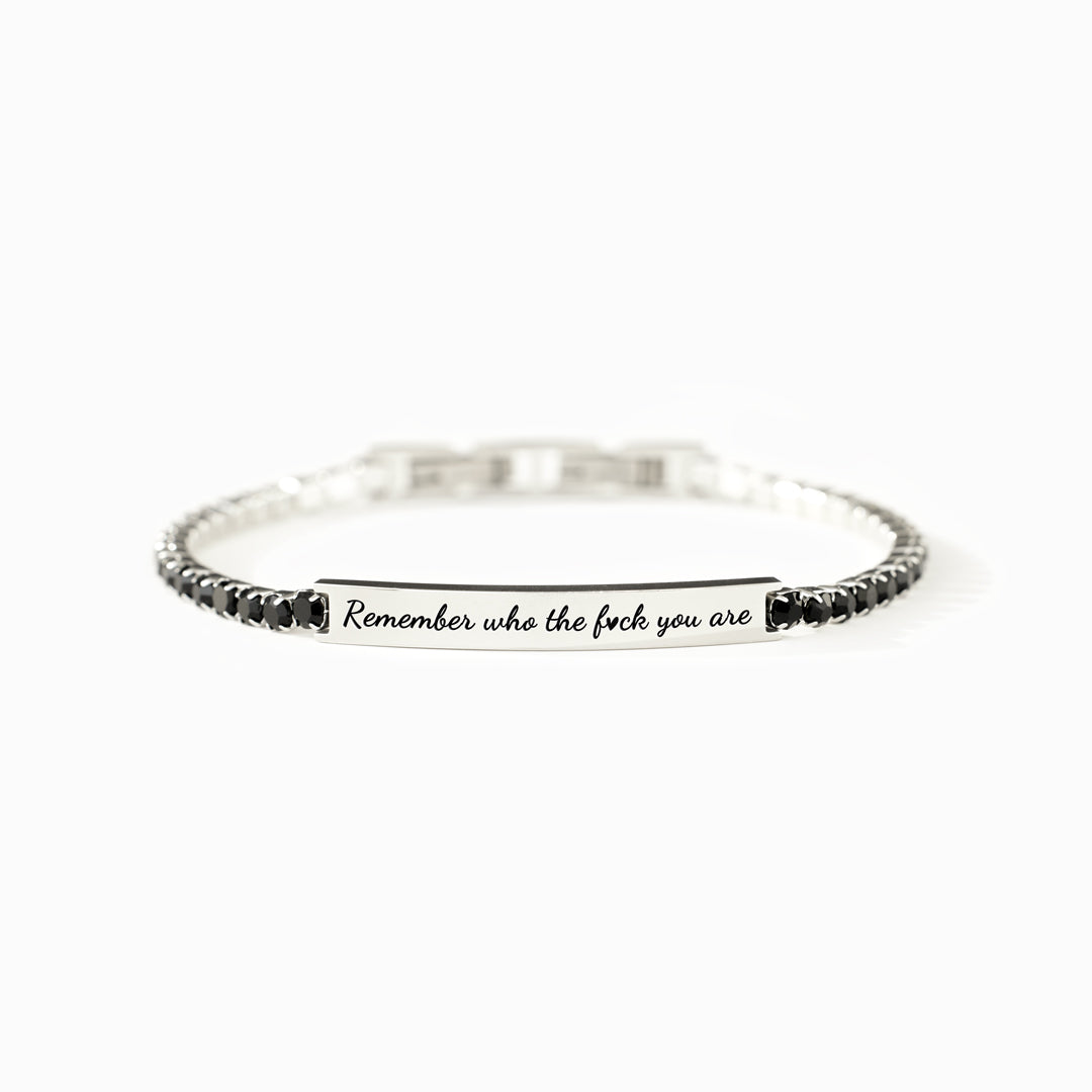 Remember Who the Fuck You Are Crystal Bracelet
