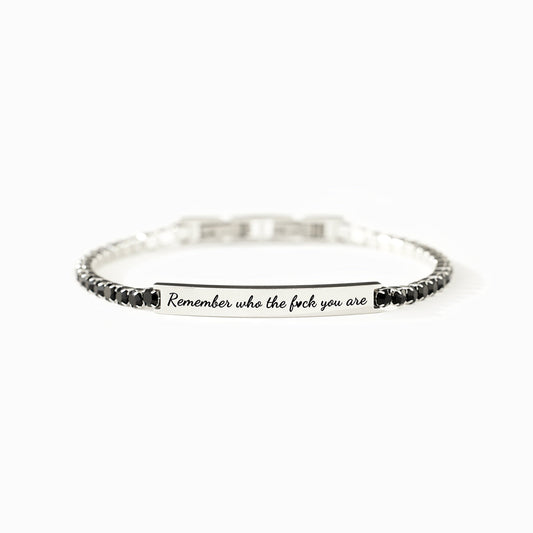 Remember Who the Fuck You Are Crystal Bracelet