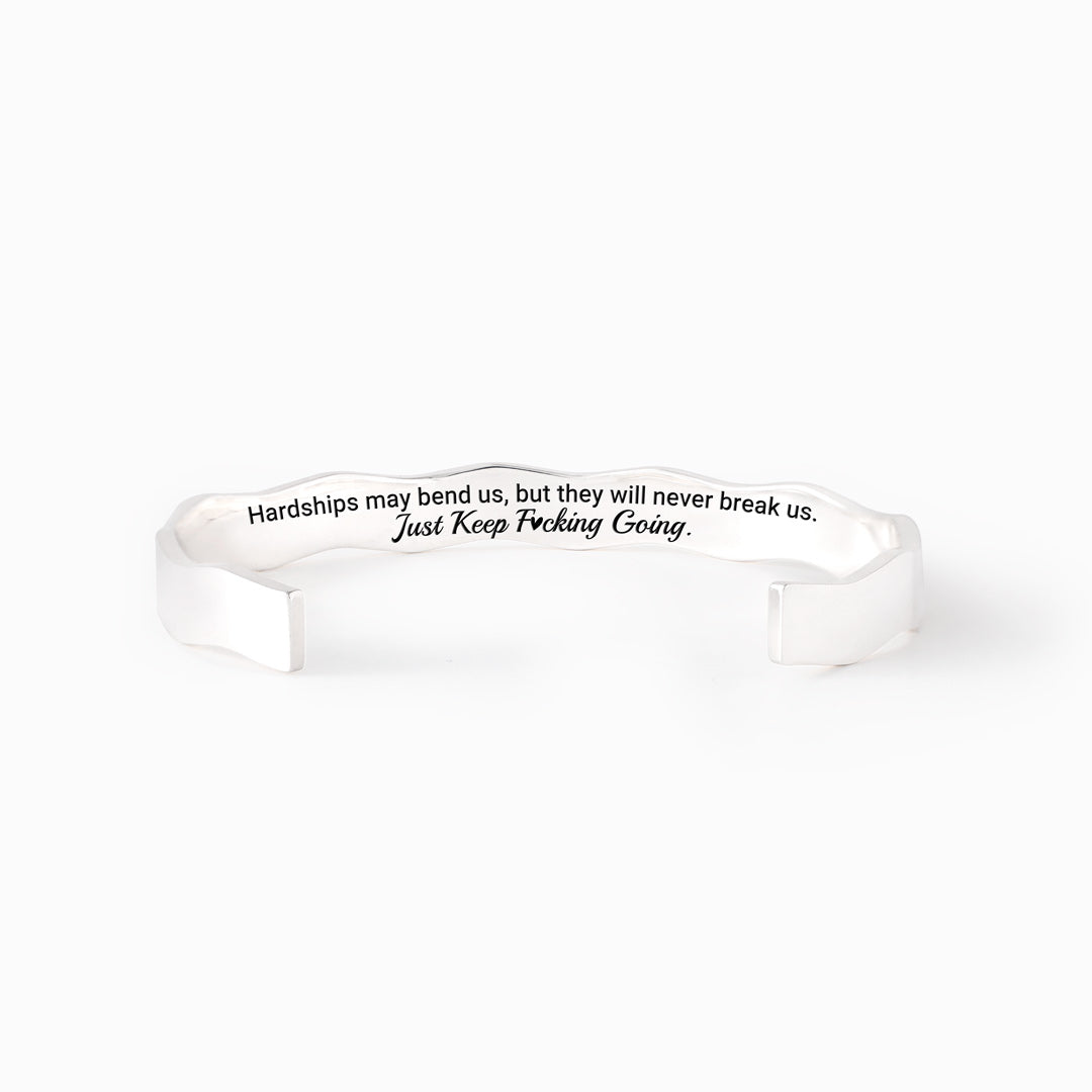 Just Keep Fcking Going Wavy Mantra Bangle