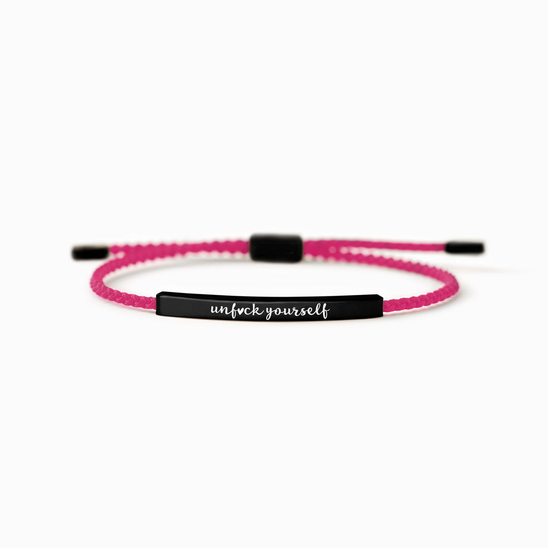 Unfck Yourself Hot Pink Tube Bracelet