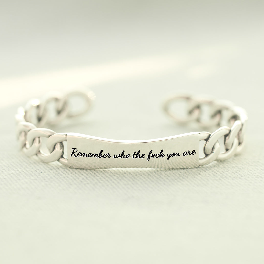 Remember Who The Fuck You Are Braided Bangle