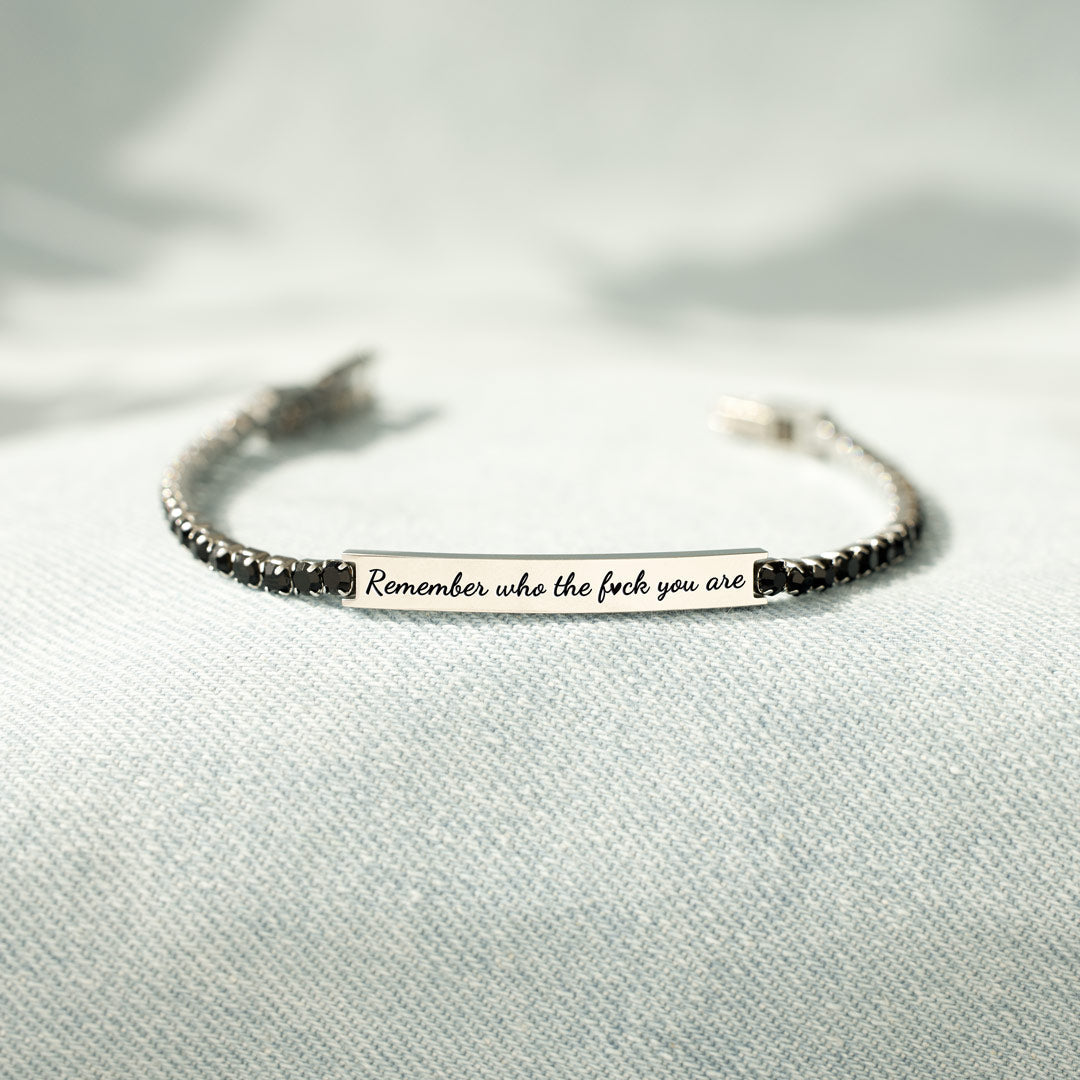 Remember Who the Fuck You Are Crystal Bracelet