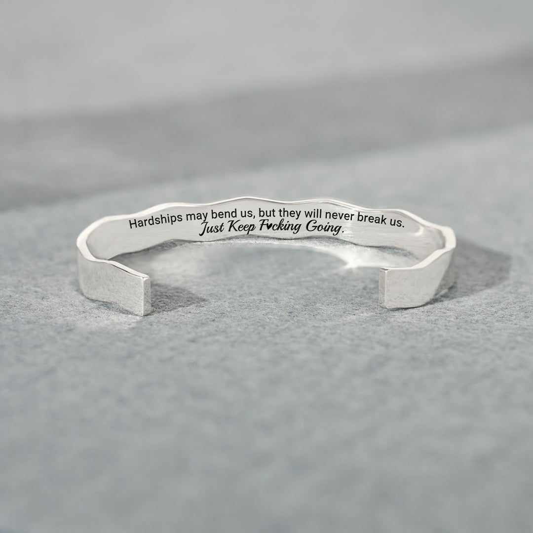 Just Keep Fcking Going Wavy Mantra Bangle