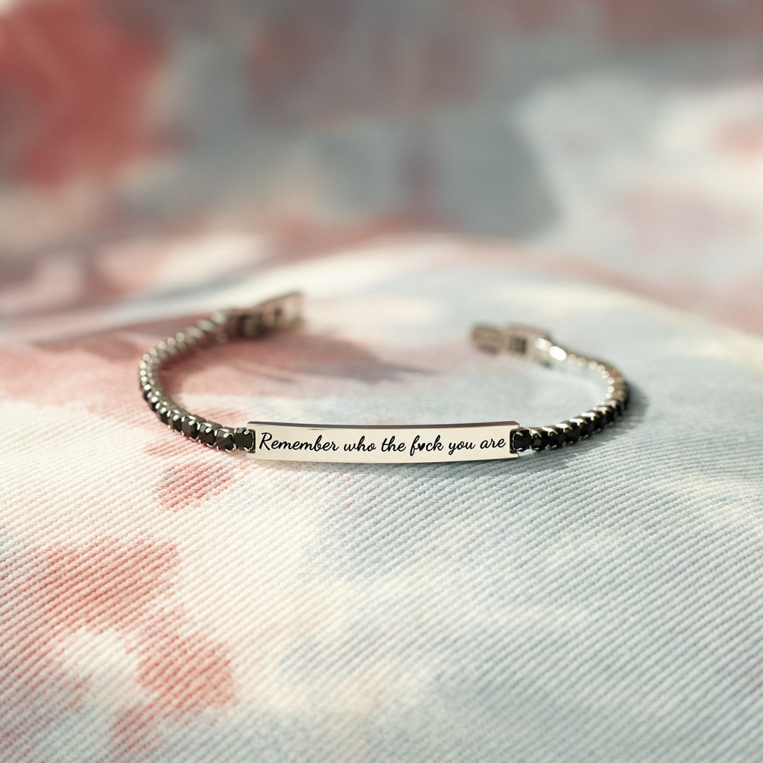 Remember Who the Fuck You Are Crystal Bracelet
