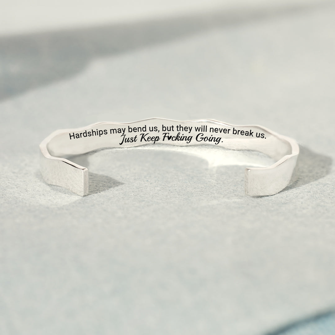 Just Keep Fcking Going Wavy Mantra Bangle