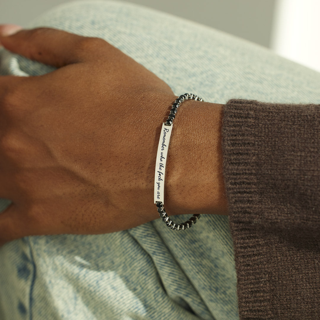 Remember Who the Fuck You Are Crystal Bracelet