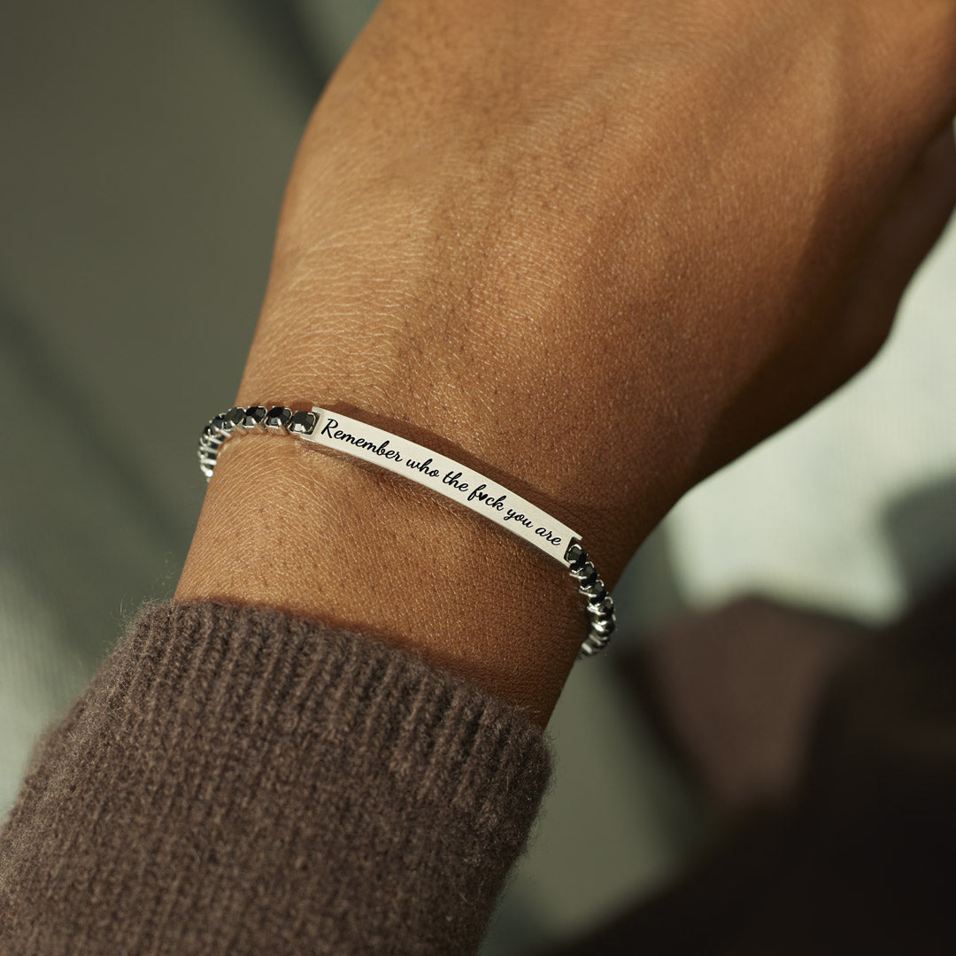 Remember Who the Fuck You Are Crystal Bracelet