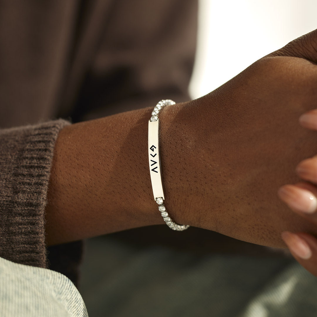 God is Greater than Highs and Lows Crystal Bracelet