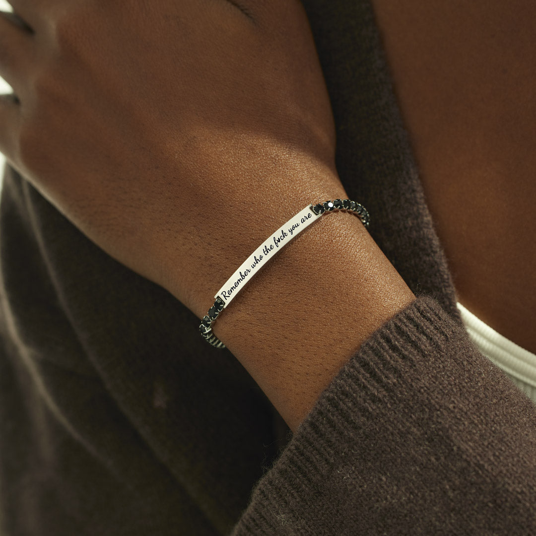 Remember Who the Fuck You Are Crystal Bracelet