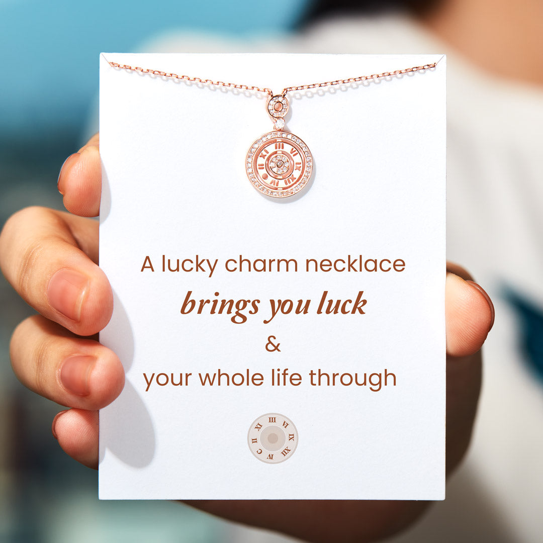 Lucky Charm Roman Numerals Necklace