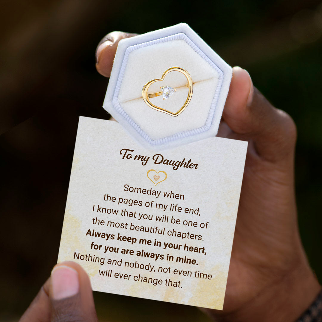 Always In My Heart Embracing Heart Ring