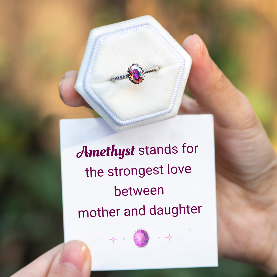 The Strongest Love Matching Amethyst Ring