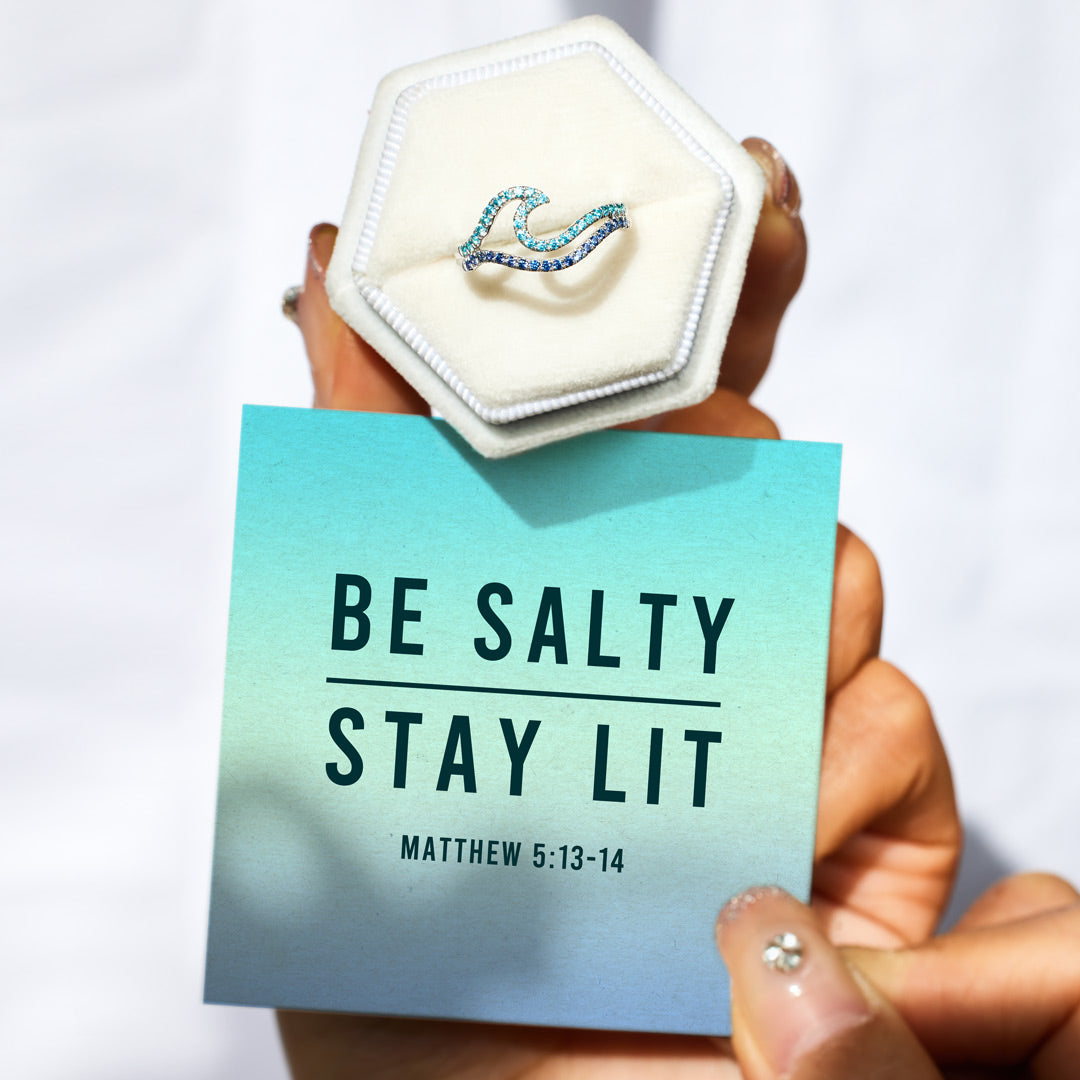Be Salty Stay Lit Double Wave Ring